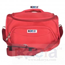 OkaeYa Polyster Made Red Vanity Bag